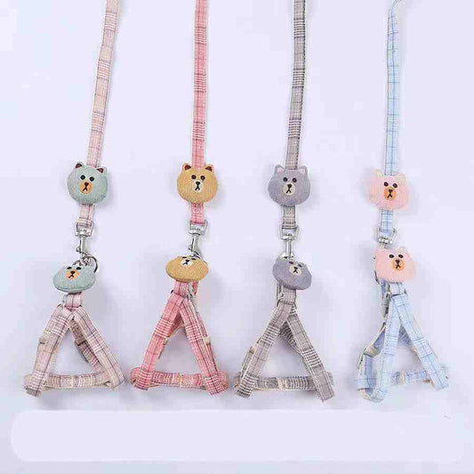 KFX-6268733 Adjustable Rope Lead for Small and Medium-sized Dogs - Cloth Vest Design, 1.0/1.5 x 120cm, Multiple Colors