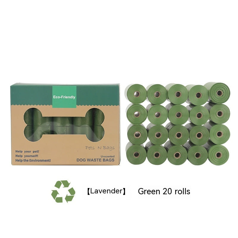 KFX-6271677 Biodegradable Pet Waste Bags - Green & Lavender Options, 8/16/20 Rolls Available