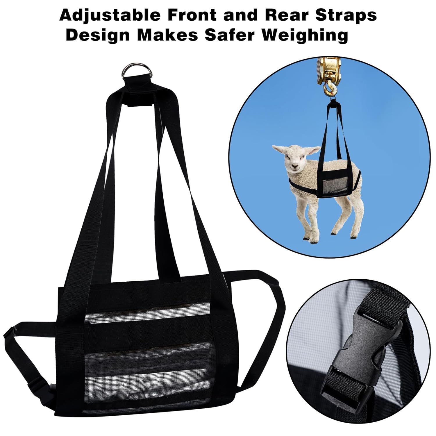 KFX-6272701 Large Dog Sling for Weighing Small Animals and Livestock – 35*150cm, 385g