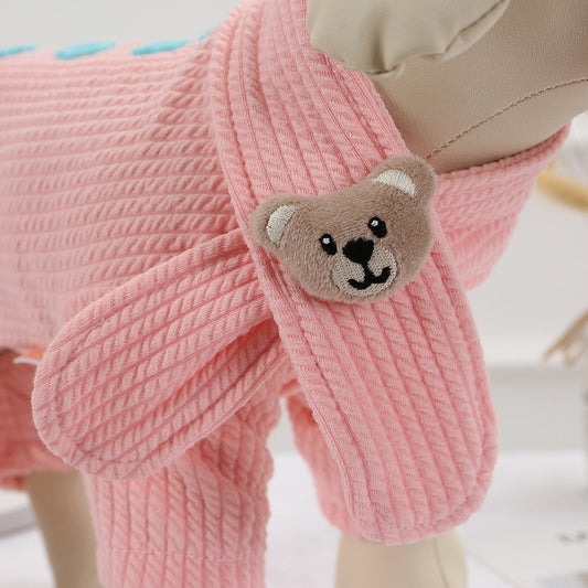 KFX-6273597 Cute Japanese and Korean Style Pet Dog Costume - Cotton Four-Legged Clothing