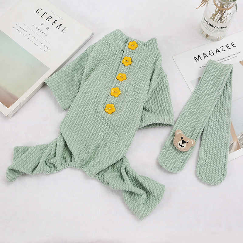 KFX-6273597 Cute Japanese and Korean Style Pet Dog Costume - Cotton Four-Legged Clothing