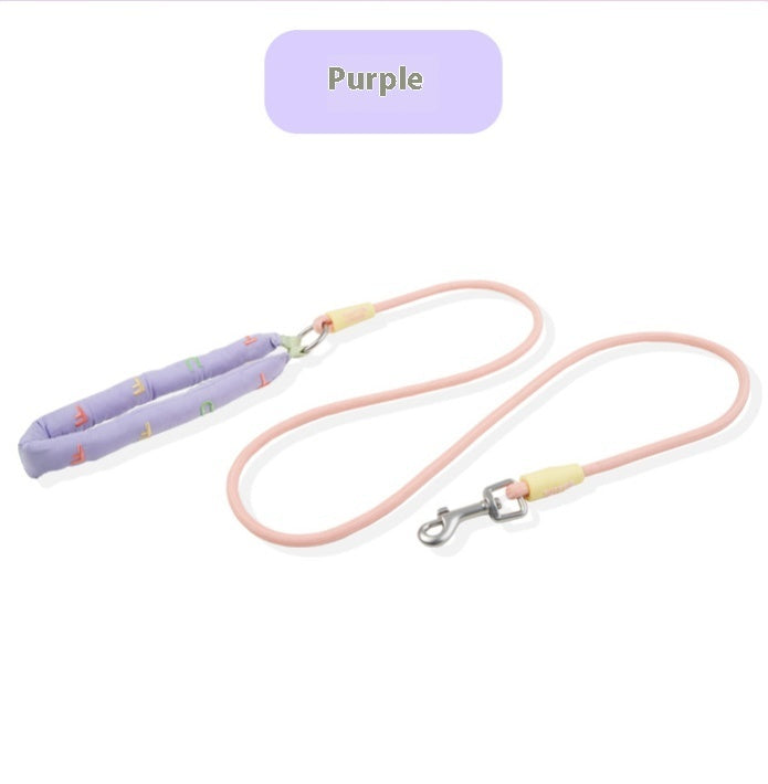 KFX-6275005 Durable Polyester Dog Leash in Pink, Green, Purple, and Raspberry Powder for Small to Large Dogs