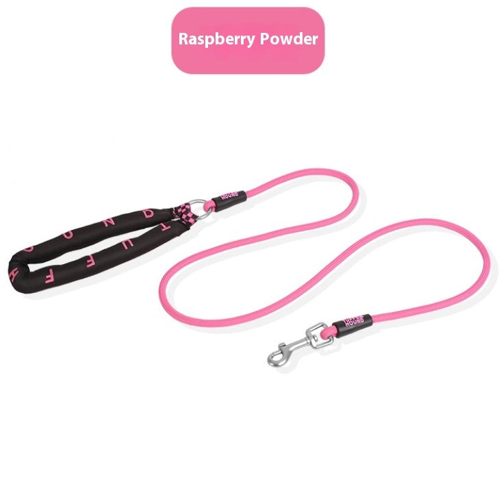 KFX-6275005 Durable Polyester Dog Leash in Pink, Green, Purple, and Raspberry Powder for Small to Large Dogs