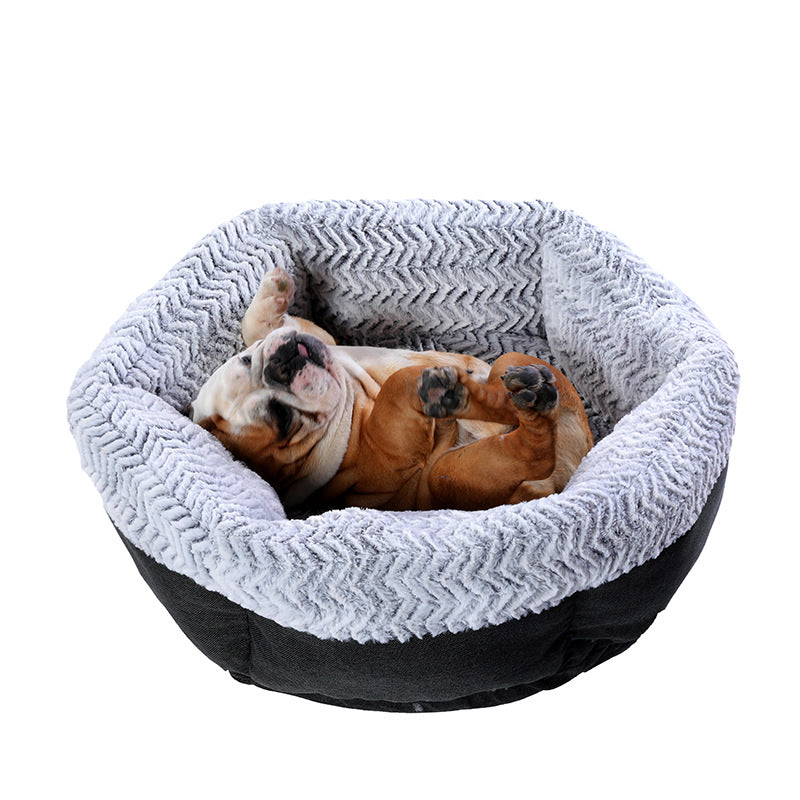 KFX-6275261 Hexagonal Doghouse for Pets - Stylish Cloth Pet Bed Available in Multiple Sizes