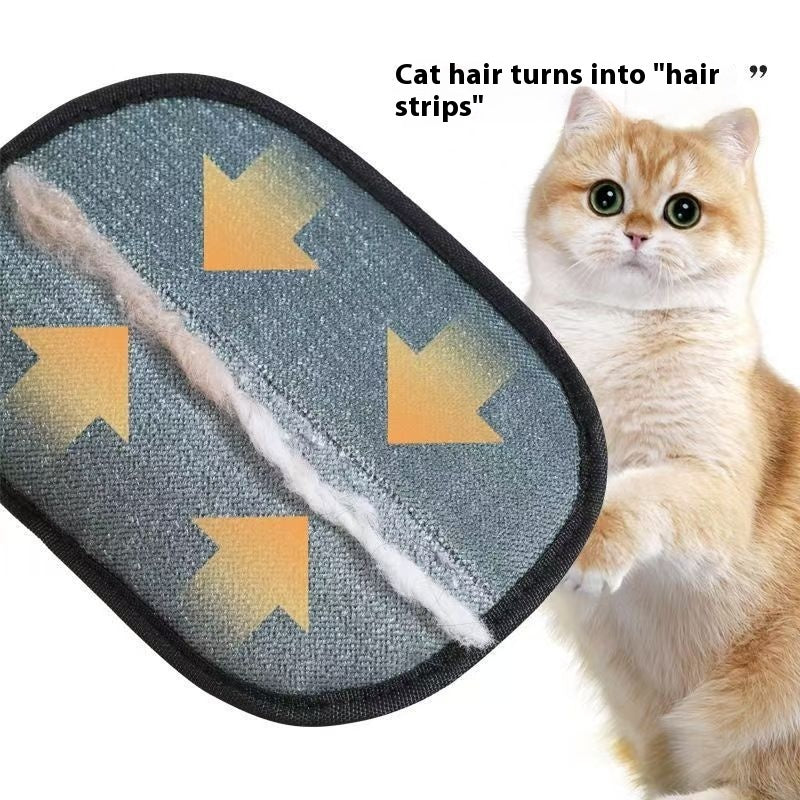 KFX-6276669 Caramel Two-Way Bristle Pet Hair Removal Gloves, Polyester Cleaning Tool 17*21 and 18*24