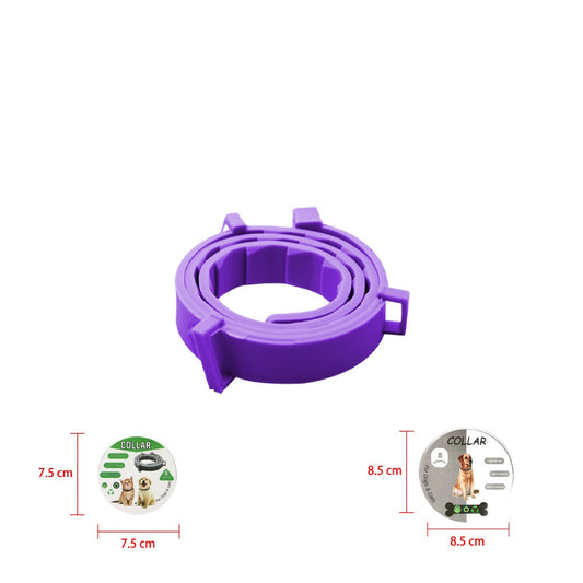 KFX-6277181 Deworming Collar for Pets - Available in Blue, Purple, Grey, Orange (65cm & 38cm)