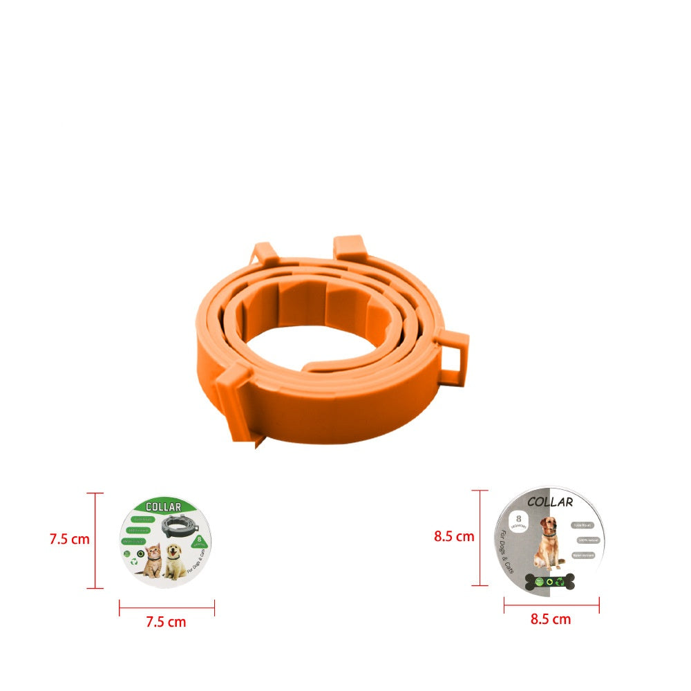 KFX-6277181 Deworming Collar for Pets - Available in Blue, Purple, Grey, Orange (65cm & 38cm)
