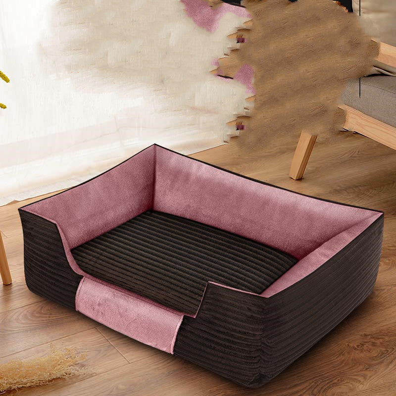 KFX-6279229 Removable Medium Dog Mattress with Super Soft Plush and Corduroy Fabric