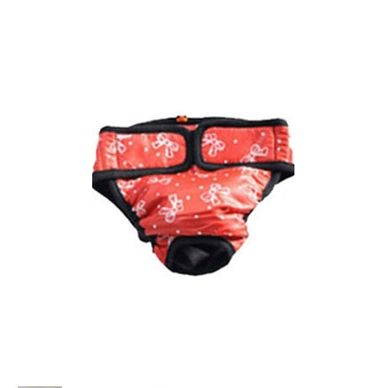 KFX-6279357 Large Female Dog Menstrual Pants - Cotton, Festive Colors, Adjustable Sizing (XS to XXL)