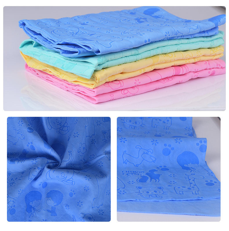 KFX-6280637 Ultra-Soft Absorbent Deerskin Towel for Pets - Ideal for Bathing and Cleaning
