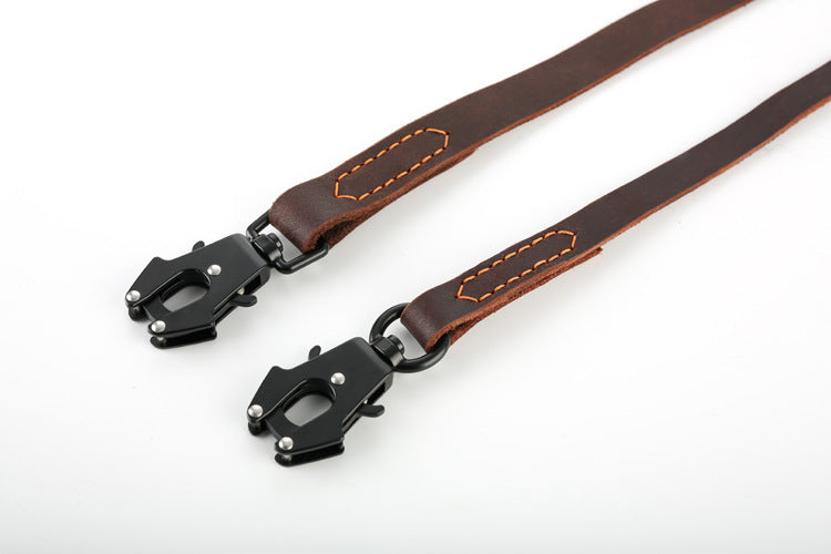 KFX-6280765 Leather Fast Release Buckle Cowhide Dog Leash - 1.5" and 2.0" Width Options