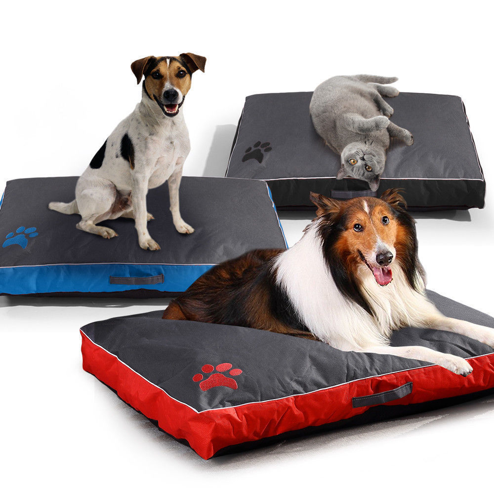 KFX-6282813 Waterproof Oxford Cloth Pet Mat for Doghouses - Removable Zipper Design, Non-Slip Base, Available in Red, Blue, Black
