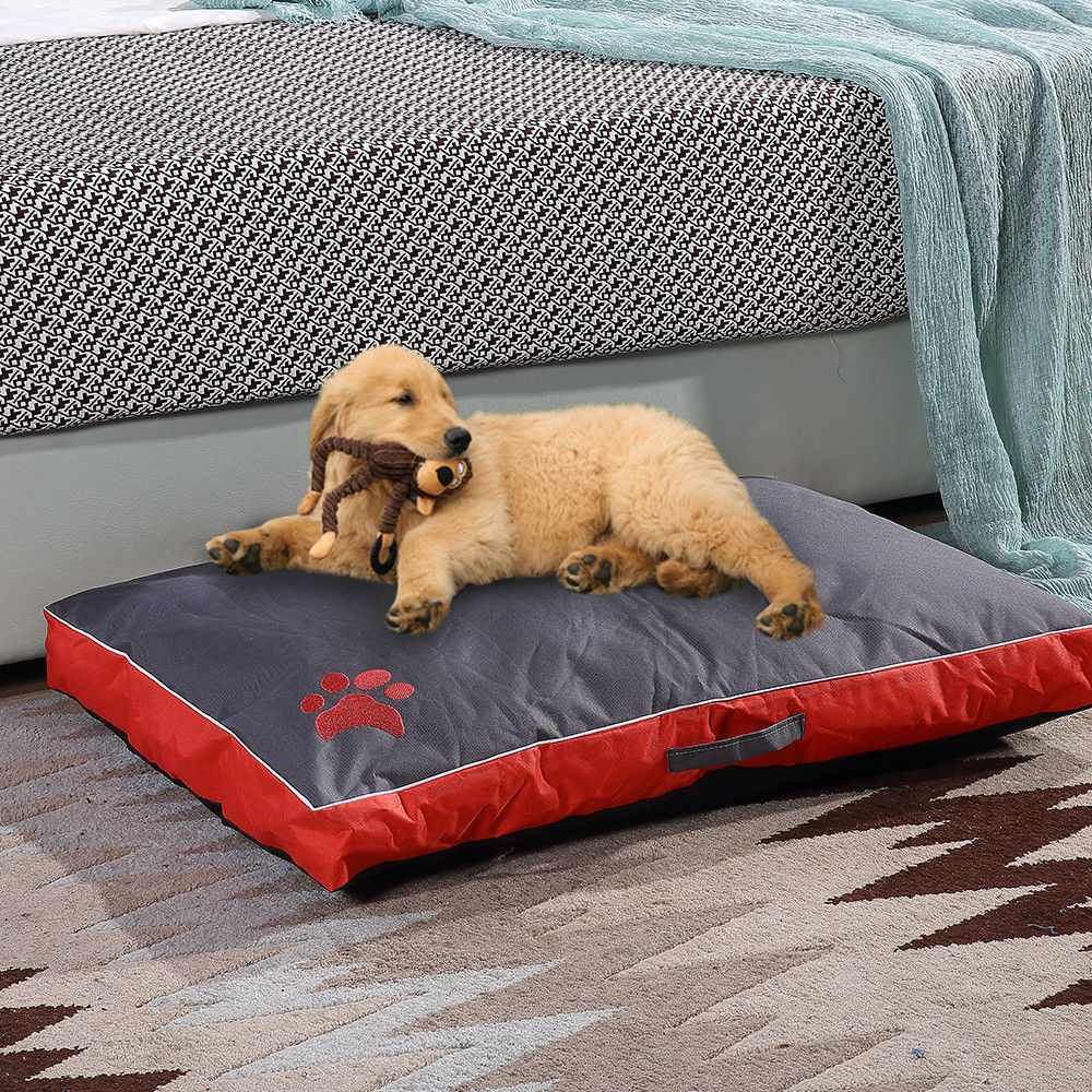 KFX-6282813 Waterproof Oxford Cloth Pet Mat for Doghouses - Removable Zipper Design, Non-Slip Base, Available in Red, Blue, Black