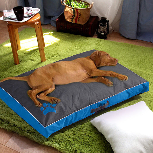 KFX-6282813 Waterproof Oxford Cloth Pet Mat for Doghouses - Removable Zipper Design, Non-Slip Base, Available in Red, Blue, Black