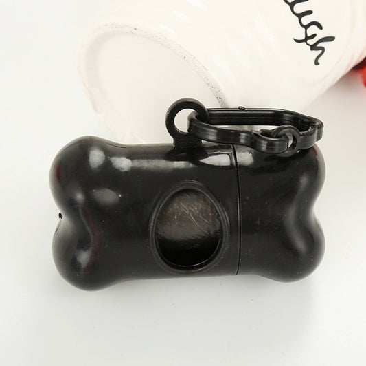 KFX-6283197 Compact Refillable Bone-Shaped Pet Waste Bag Dispenser with Cleaning Bags