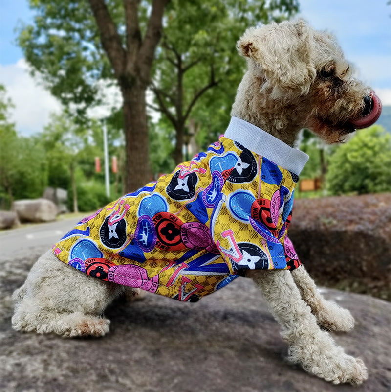 KFX-6285117 Casual Graffiti Print Pet Hoodie for Dogs in Multiple Sizes