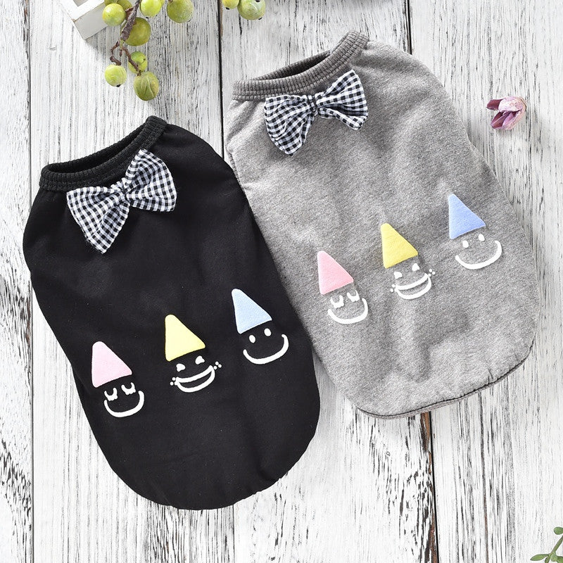 KFX-6286525 Summer Cotton Pet T-Shirt Vest with Hat for Dogs, Modern Style and Multiple Sizes