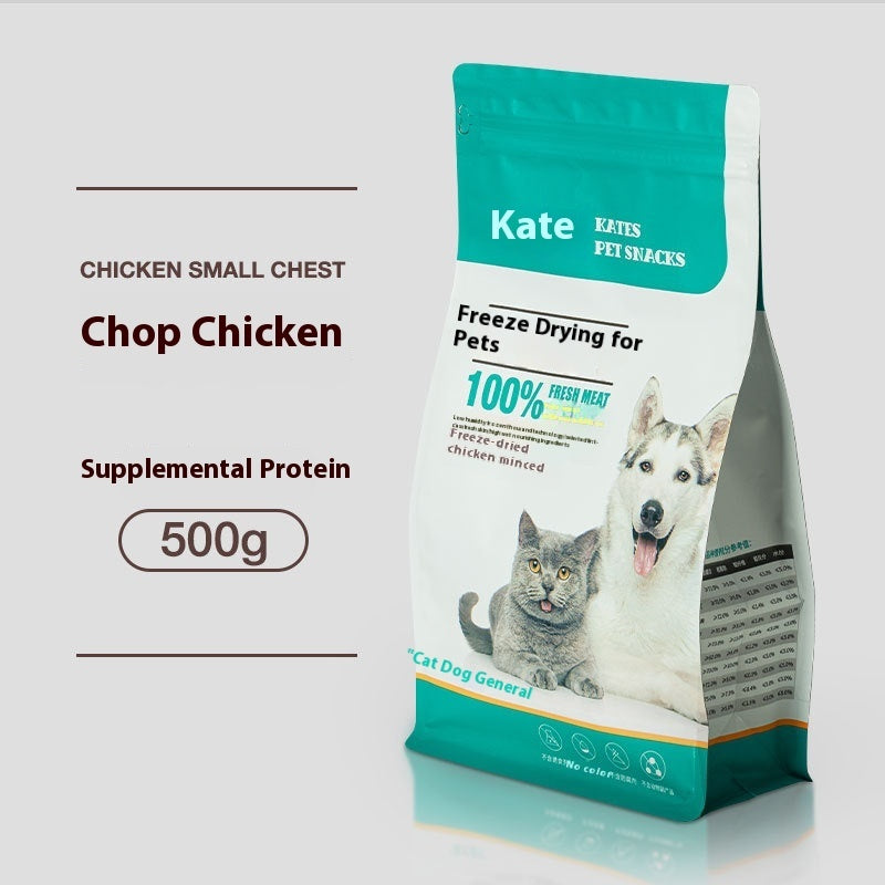 KFX-6286781 Freeze-Dried Chicken Nuggets for Cats - 500g Bag or Can