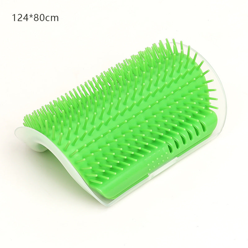 KFX-6286909 Cat Scratcher Massage Brush with Base and Double-Sided Adhesive – Multiple Color Options Available