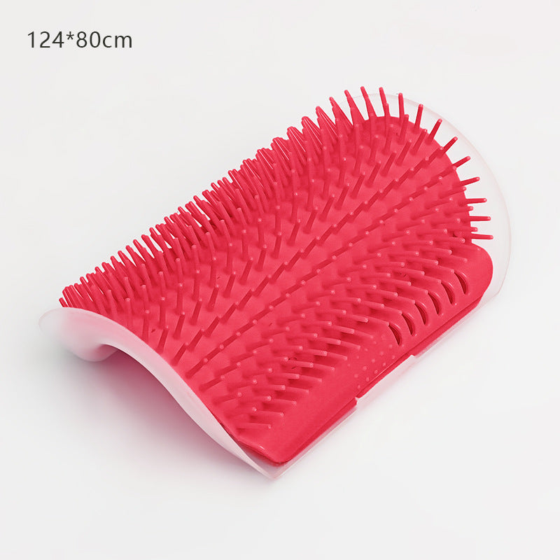 KFX-6286909 Cat Scratcher Massage Brush with Base and Double-Sided Adhesive – Multiple Color Options Available