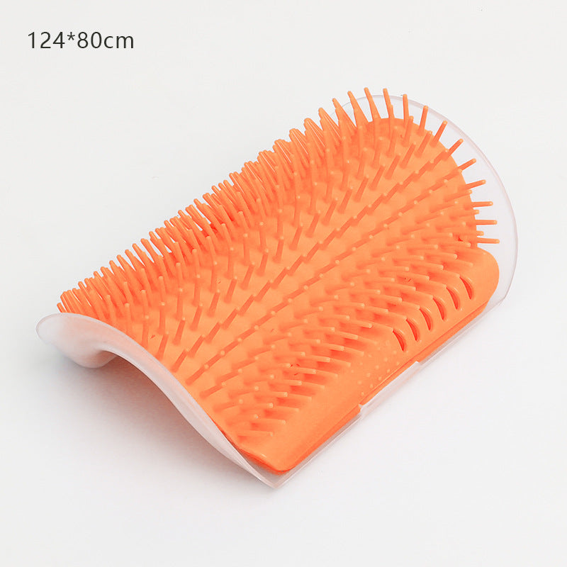 KFX-6286909 Cat Scratcher Massage Brush with Base and Double-Sided Adhesive – Multiple Color Options Available
