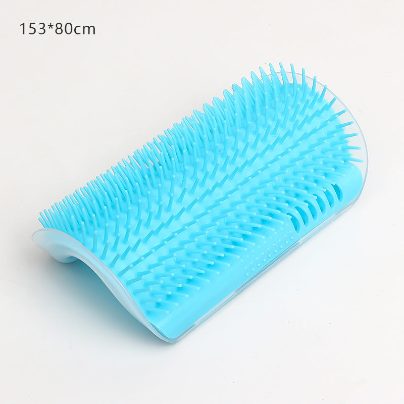 KFX-6286909 Cat Scratcher Massage Brush with Base and Double-Sided Adhesive – Multiple Color Options Available