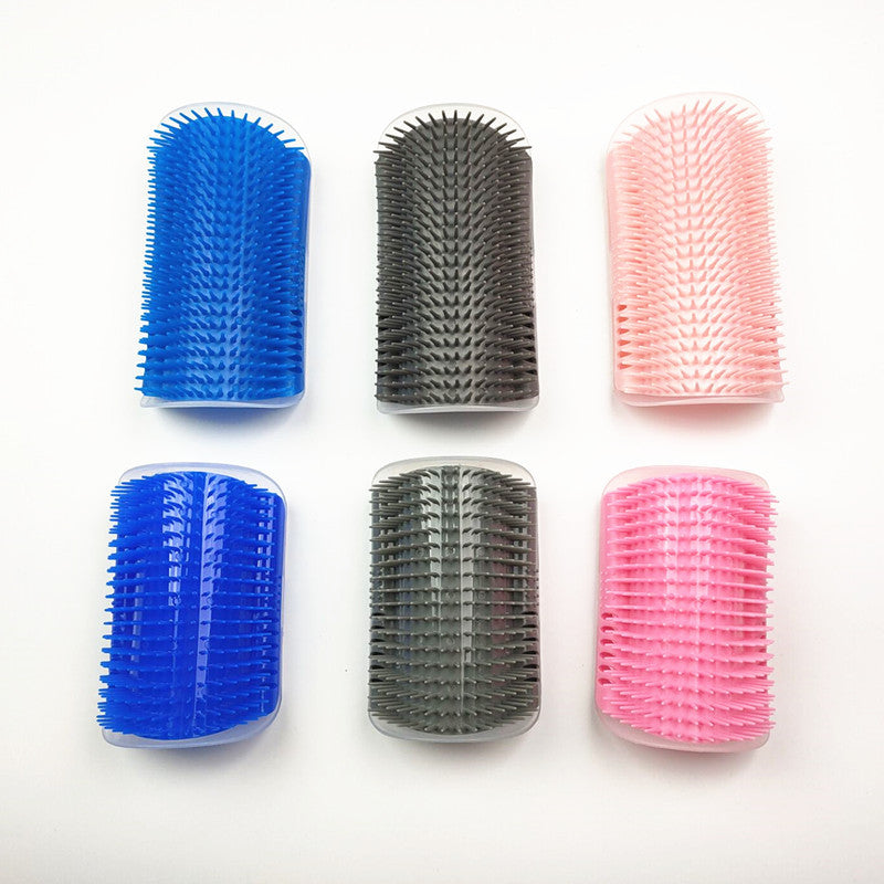 KFX-6286909 Cat Scratcher Massage Brush with Base and Double-Sided Adhesive – Multiple Color Options Available
