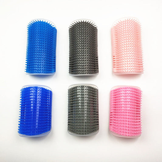 KFX-6286909 Cat Scratcher Massage Brush with Base and Double-Sided Adhesive – Multiple Color Options Available