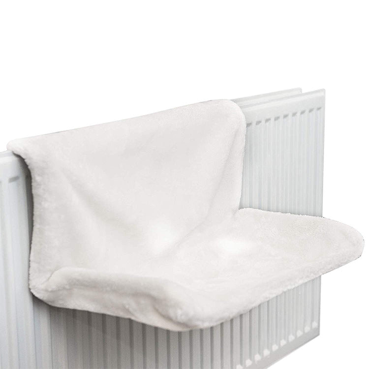 KFX-6288317 Cozy Cat Radiator Bed with Soft Faux Fur Cover - Collapsible Metal Frame for Small Pets