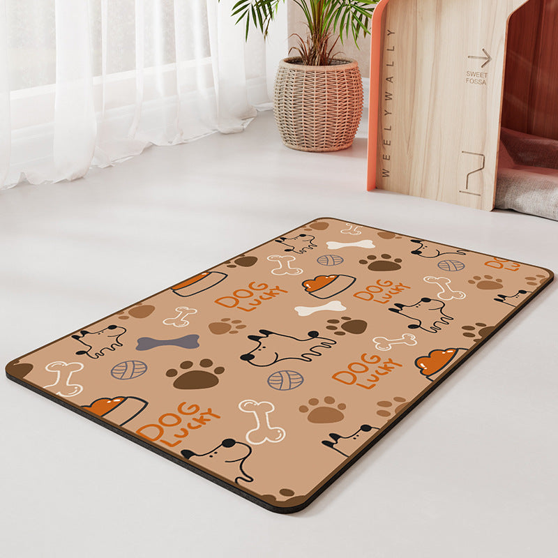KFX-6288573 Pet Diatom Ooze Spill-proof Waterproof Quick-drying Feeding Mats for Dogs and Cats