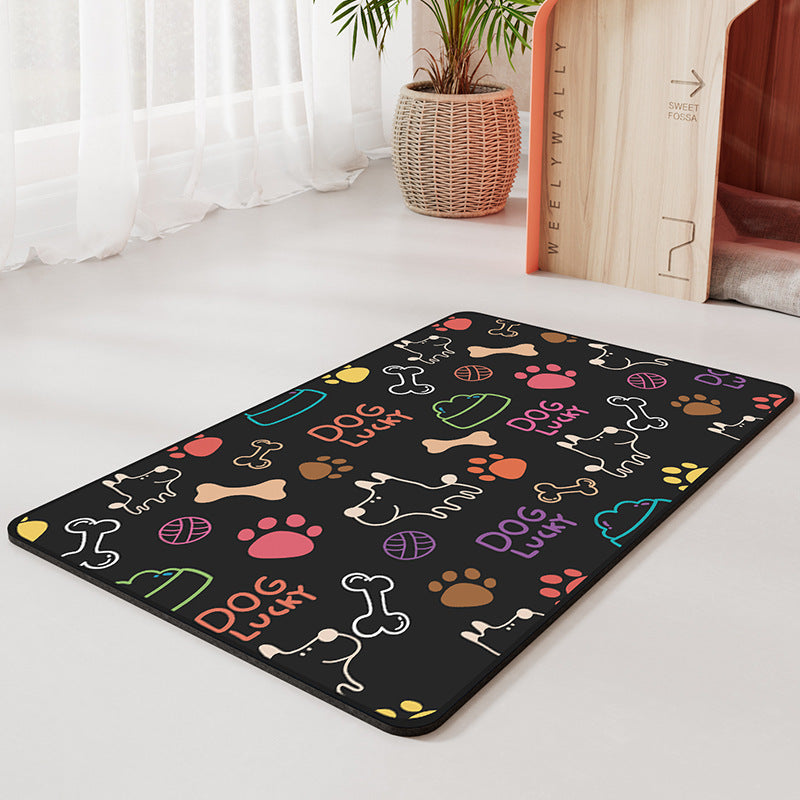 KFX-6288573 Pet Diatom Ooze Spill-proof Waterproof Quick-drying Feeding Mats for Dogs and Cats