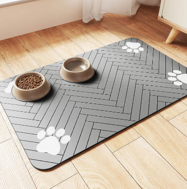 KFX-6288573 Pet Diatom Ooze Spill-proof Waterproof Quick-drying Feeding Mats for Dogs and Cats