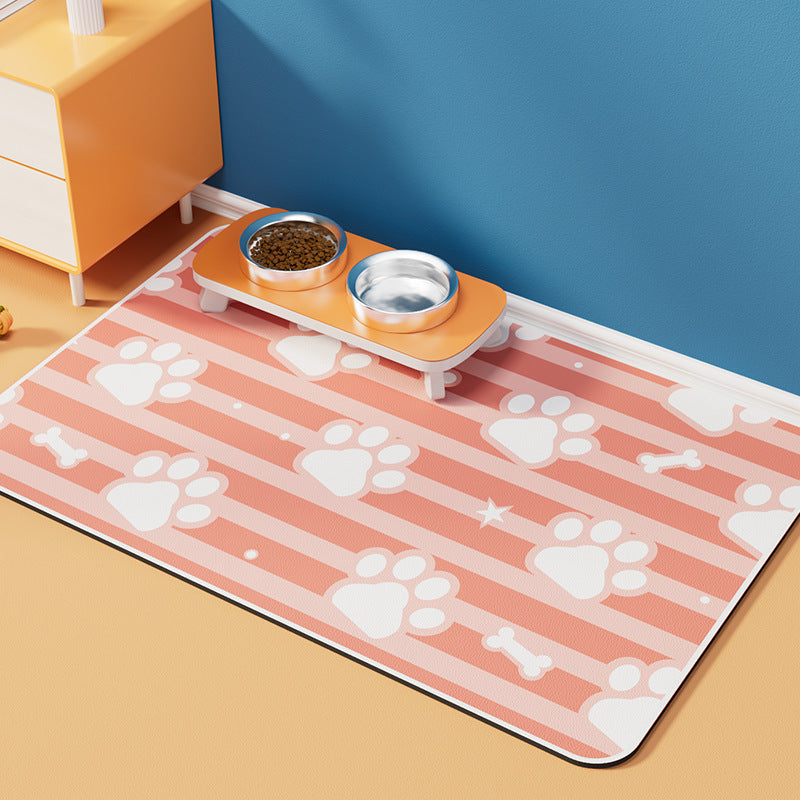 KFX-6288573 Pet Diatom Ooze Spill-proof Waterproof Quick-drying Feeding Mats for Dogs and Cats