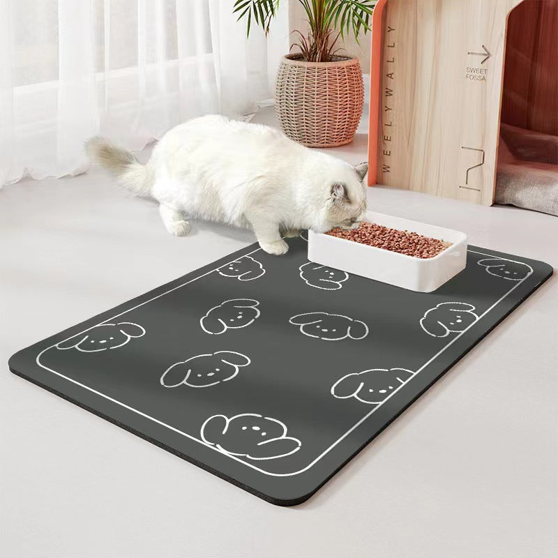 KFX-6288573 Pet Diatom Ooze Spill-proof Waterproof Quick-drying Feeding Mats for Dogs and Cats