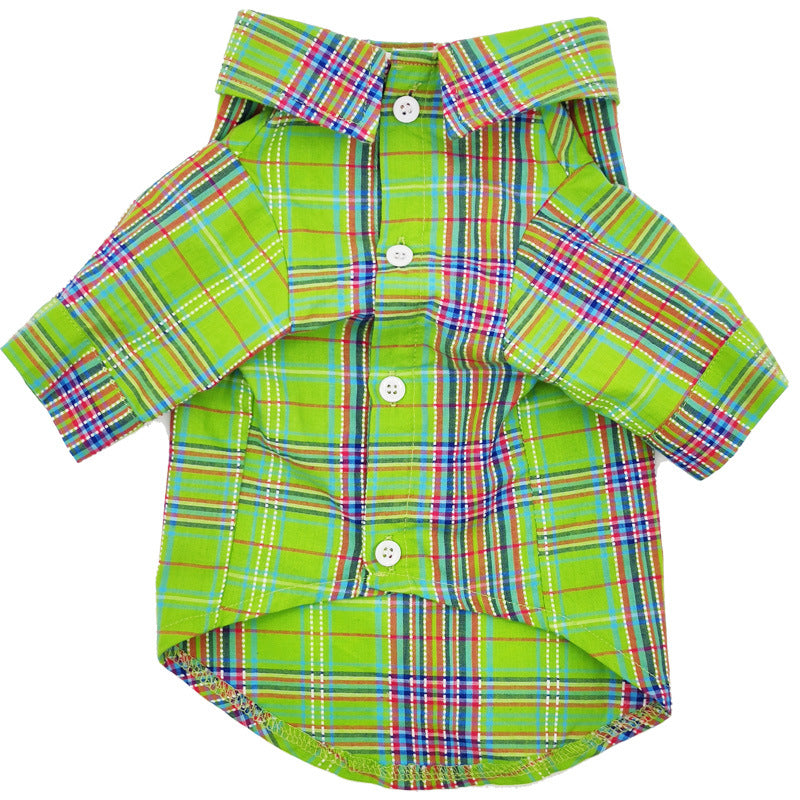 KFX-6290877 Fruit Green Casual Shirt for Small and Medium-sized Dogs and Cats