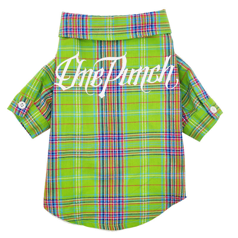 KFX-6290877 Fruit Green Casual Shirt for Small and Medium-sized Dogs and Cats