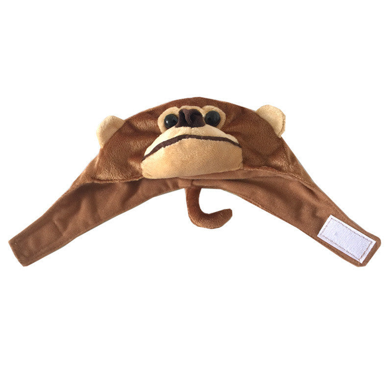 KFX-6294845 Cartoon Monkey Design Dog and Cat Hat for Festive Wear