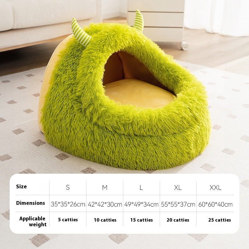 KFX-6296125 Warm Thickened Plush Pet Bed for Dogs - Autumn & Winter Comfort in Multiple Sizes