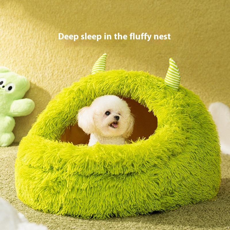 KFX-6296125 Warm Thickened Plush Pet Bed for Dogs - Autumn & Winter Comfort in Multiple Sizes