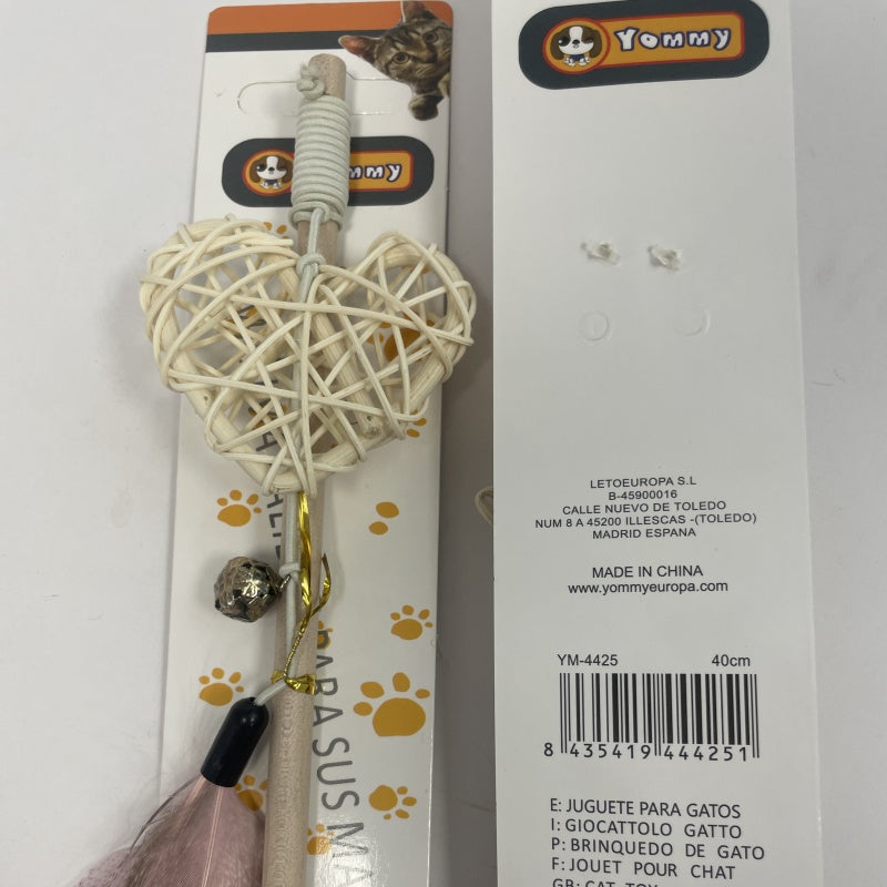 KFX-6297277 Wooden Teaser Sticks with Rattan Balls for Cats
