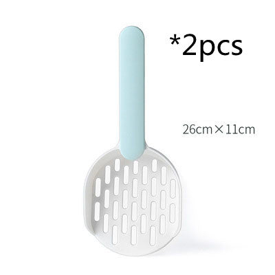 KFX-6298685 Thick Two-Color Cat Litter Shovel - Durable Plastic Design