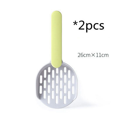 KFX-6298685 Thick Two-Color Cat Litter Shovel - Durable Plastic Design