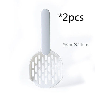 KFX-6298685 Thick Two-Color Cat Litter Shovel - Durable Plastic Design