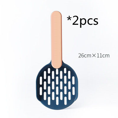 KFX-6298685 Thick Two-Color Cat Litter Shovel - Durable Plastic Design