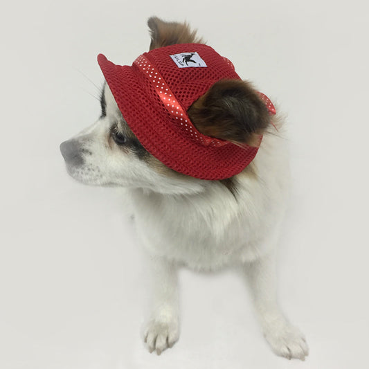 KFX-6298813 Breathable Mesh Sun Hat for Small to Large Dogs and Cats