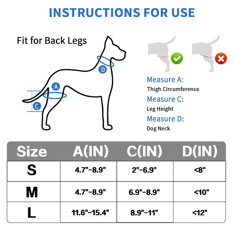 KFX-6299709 Dog Knee Pad Protective Gear for Surgical Injury - Neoprene Bandage and Collar Set