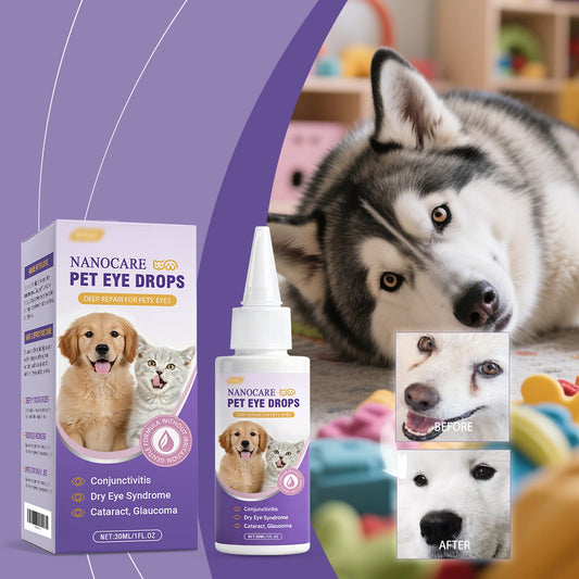 KFX-6300093 Gentle Eye Drops for Cats and Dogs – Effectively Clean Tear Stains and Discharge, 30ml