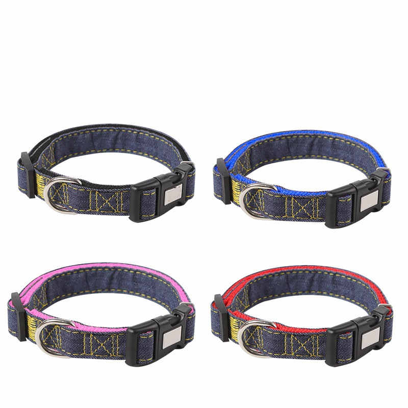 KFX-6301501 Durable Denim Pet Leash with Padded Handles and Shock-Absorbing Chest Strap