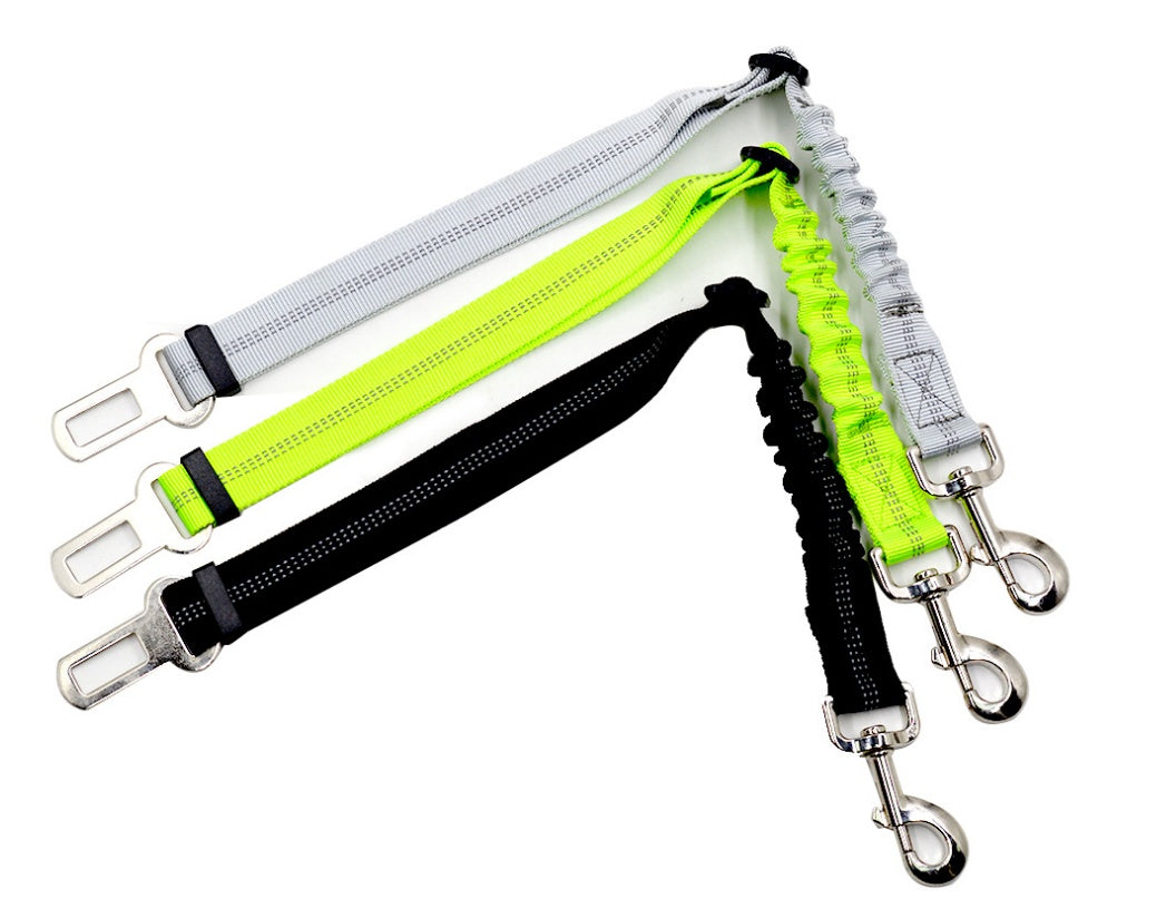 KFX-6302013 Adjustable Dog Seat Belt with Elastic Buffer and Reflective Safety Features