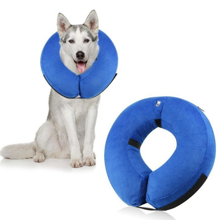 KFX-6304189 Inflatable Protective Collar for Dogs and Cats - Sizes S, M, L, XL in Cloth and PVC